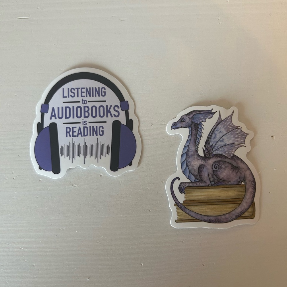 Free with any purchase! Audiobook and Dragon Stickers